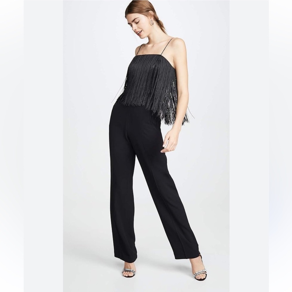 NEW Club Monaco Black Fringe Jumpsuit NWT